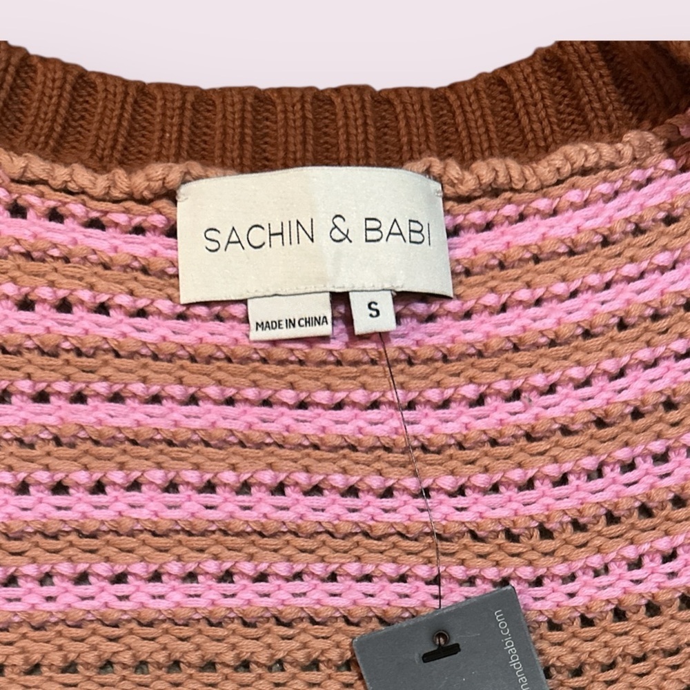 Sachin + Babi | Multicolor Knit Cropped Penny Cardigan - Picture 9 of 14